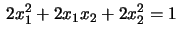 $\,2x_1^2+2x_1x_2+2x_2^2=1\,$