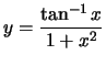 $y=\frac{\tan^{-1}x}{1+x^2}$
