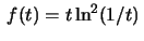$\,f(t)=t\ln^2 (1/t)\,$